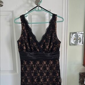 S.L. Fashions Black Lace Chemise